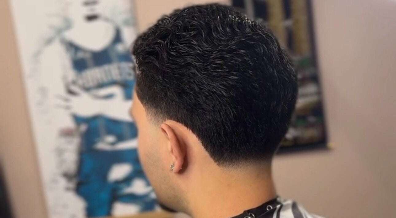 Close-up of a fresh fade haircut at Scully’s Barbershop in Clarkson, Western Australia, AU.