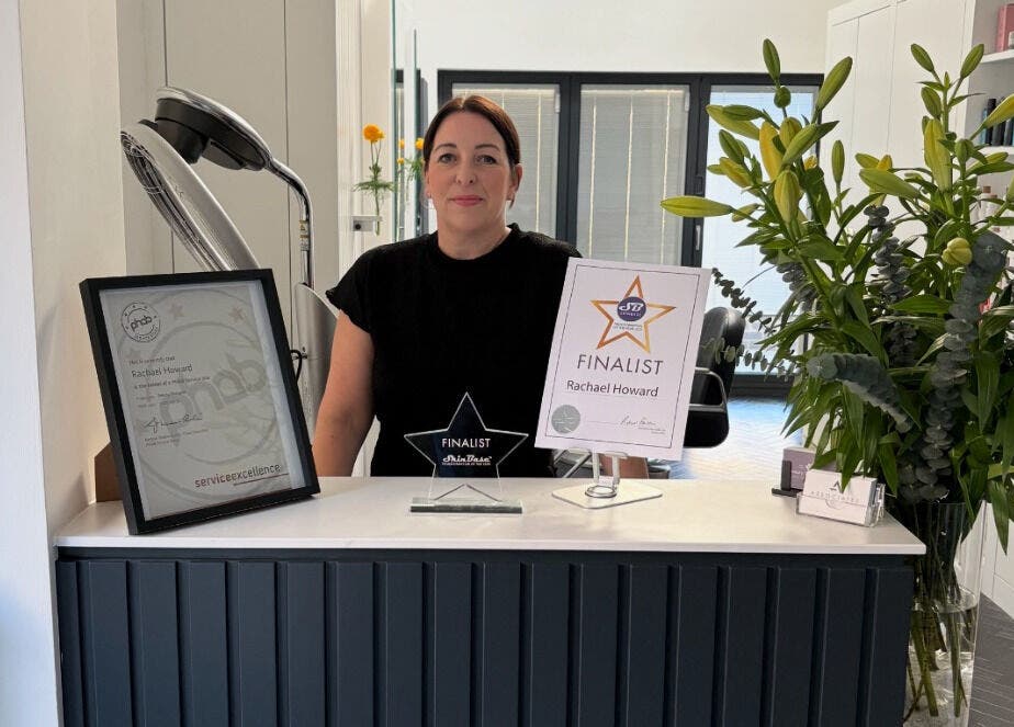 Reception at Beauty Within Durham showcasing awards, located in Durham, England, GB.