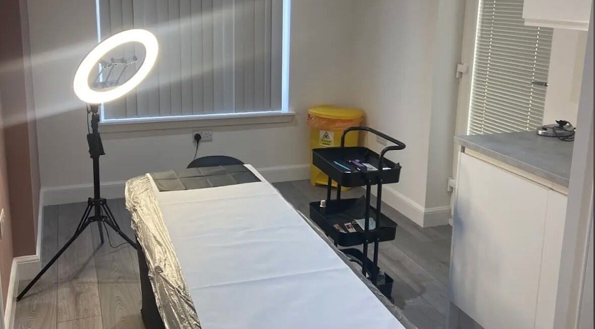 Treatment room at KB Brows and Beauty in Dunbar, Scotland, GB, featuring a cozy setup for comfortable beauty treatments.