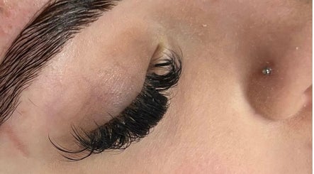 Close-up of eyelash extensions at Beauty by Jen, Liverpool, England, GB, showcasing detailed lash work.