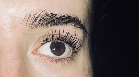 Close-up of styled lashes at Beauty by Jen, Liverpool, England, GB.