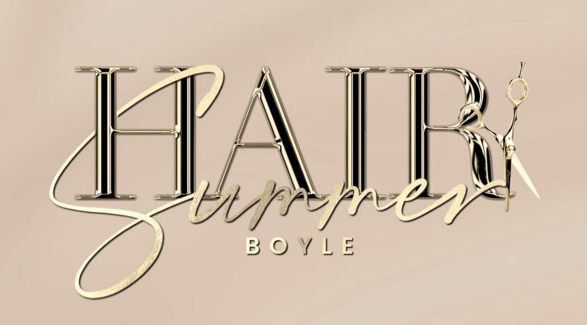 Hair Summer Boyle logo with scissors design in Bursledon, England, GB.