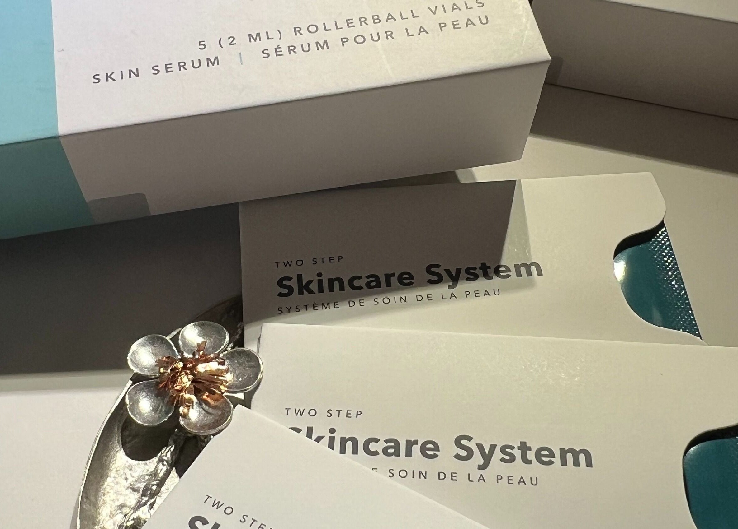 Elegant skincare packaging at Rosa Damascena Hong Kong on Hong Kong Island, HK.