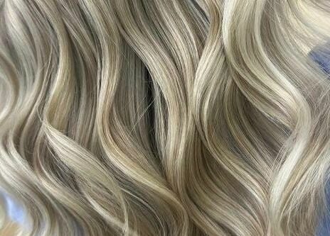 Beautiful blonde wavy hair styled at Supernova Salon Murooj, Riyadh, Riyadh Province, SA.