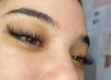 Close-up of lush eyelash extensions at Lashubyjade, Cape Town, Western Cape, ZA.