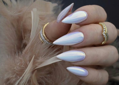 Elegant pearlescent manicure at Avc beauty(Castle Aesthetics) in Colchester, England, GB.