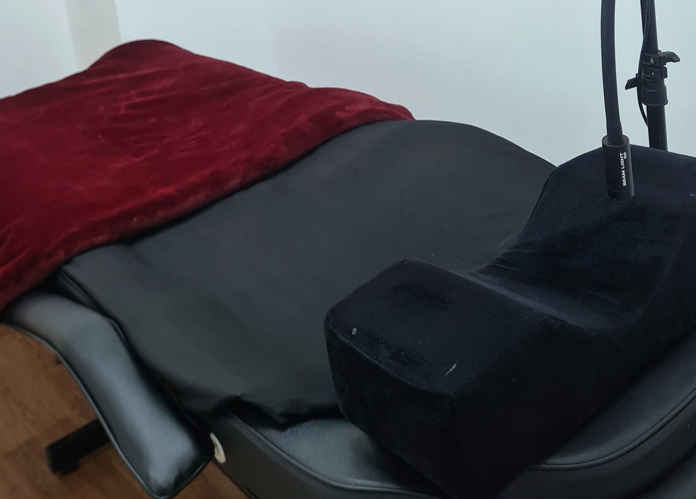 Luxurious treatment bed at Avc beauty Castle Aesthetics, Colchester, England, GB offers ultimate relaxation.