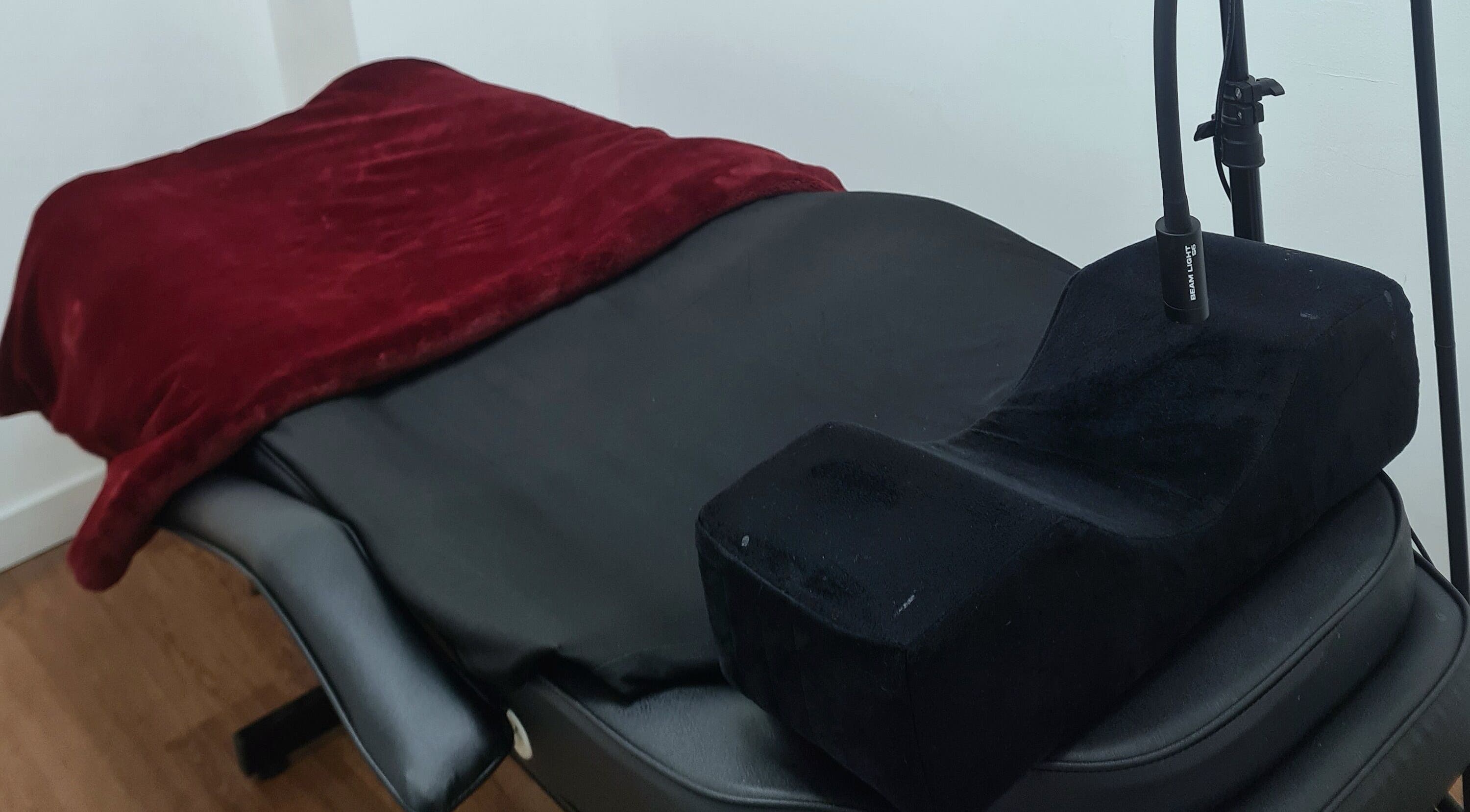 Luxurious treatment bed at Avc beauty Castle Aesthetics, Colchester, England, GB offers ultimate relaxation.