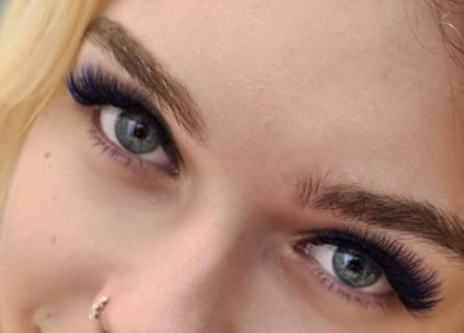 Close-up of styled lashes at Avc Beauty Castle Aesthetics, Colchester, England, GB.