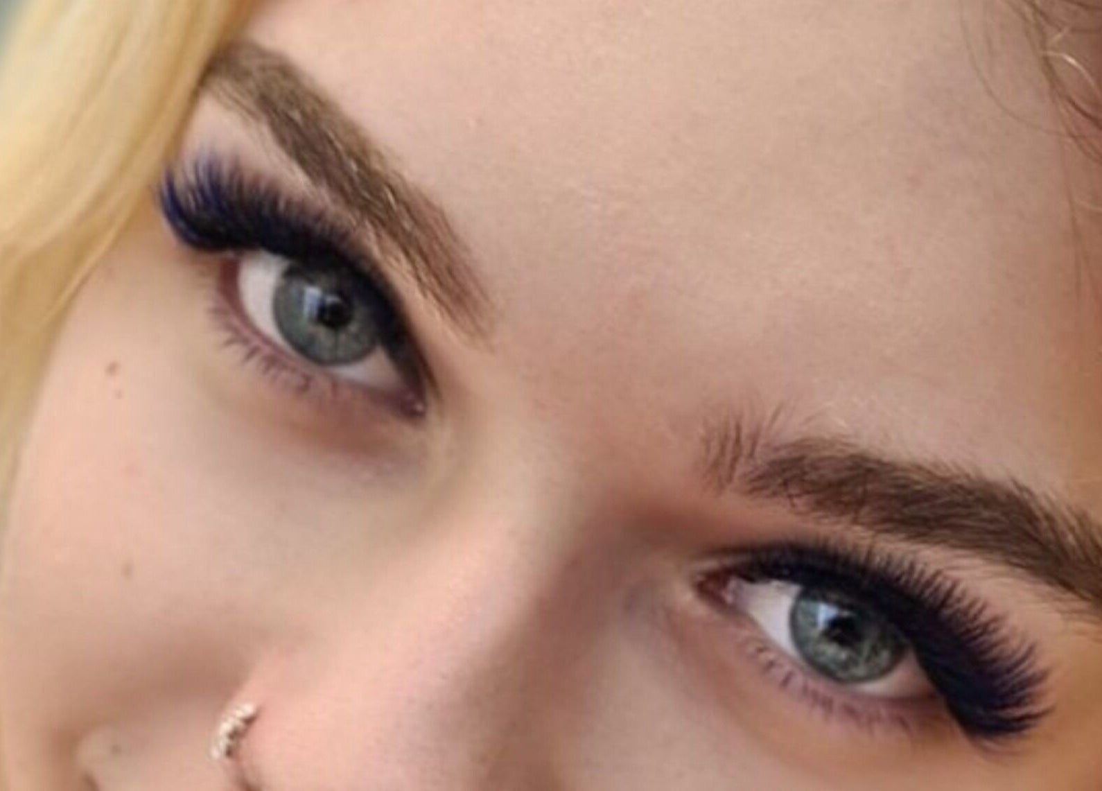 Close-up of styled lashes at Avc Beauty Castle Aesthetics, Colchester, England, GB.