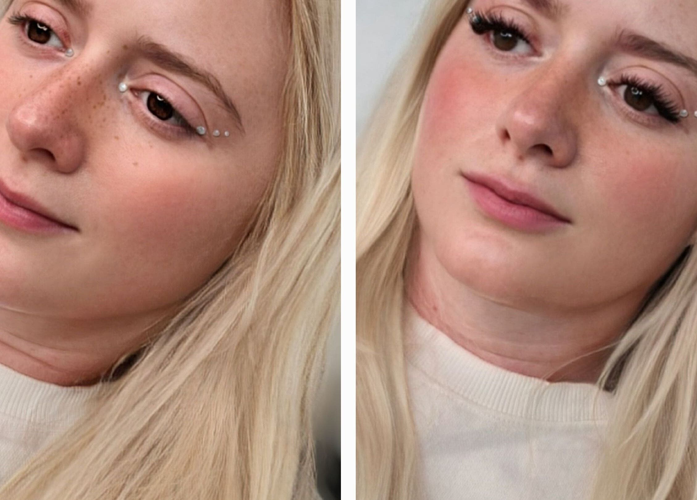 Close-up of glitter eye makeup by Avc Beauty Castle Aesthetics, Colchester, England, GB.