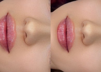 Close-up of smooth lips transformation by Aesthetic Nurse Marta in Vaughan, Ontario, CA showcasing lip care.