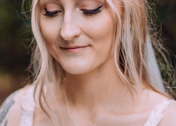 Bride with soft makeup at Michaela Hearne Beauty in Forest Town, England, GB.