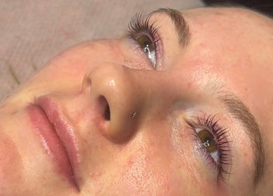 Close-up of styled lashes at House of Brows North Sydney, North Willoughby, New South Wales, AU.