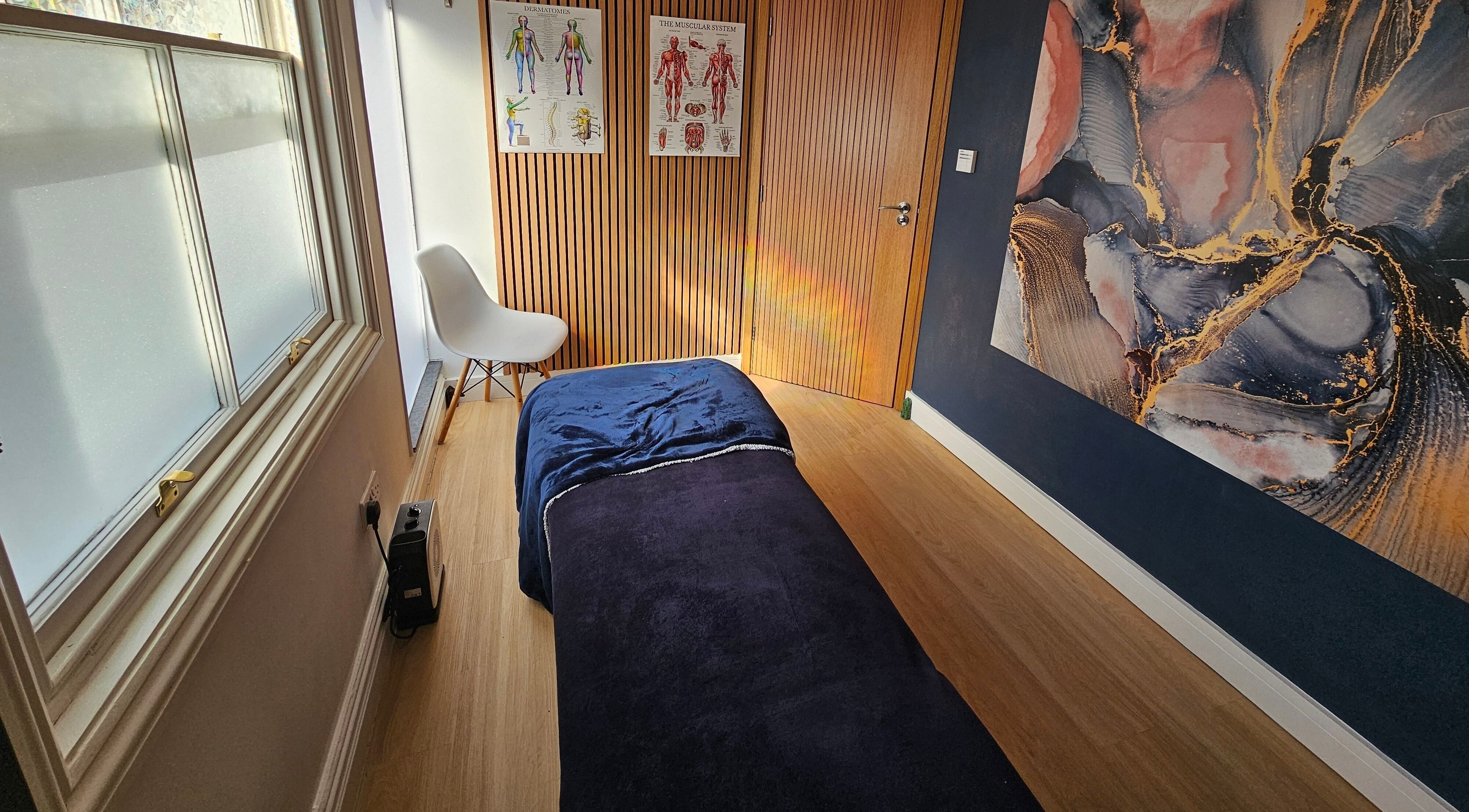 Serene therapy room at Equilize Holistic Therapies in Wadhurst, England, GB with relaxing ambiance and decor.