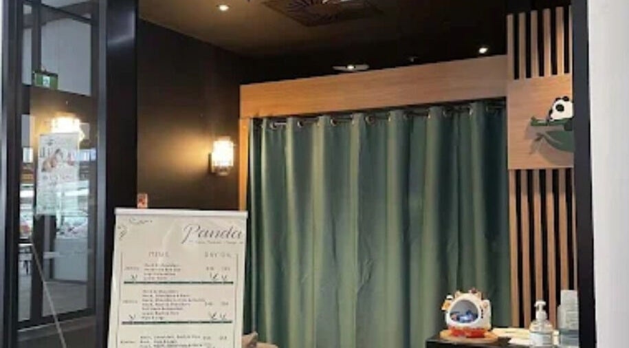 Welcome area of Panda Chinese Traditional Massage in Hobart, TAS, AU featuring serene decor and service menu.