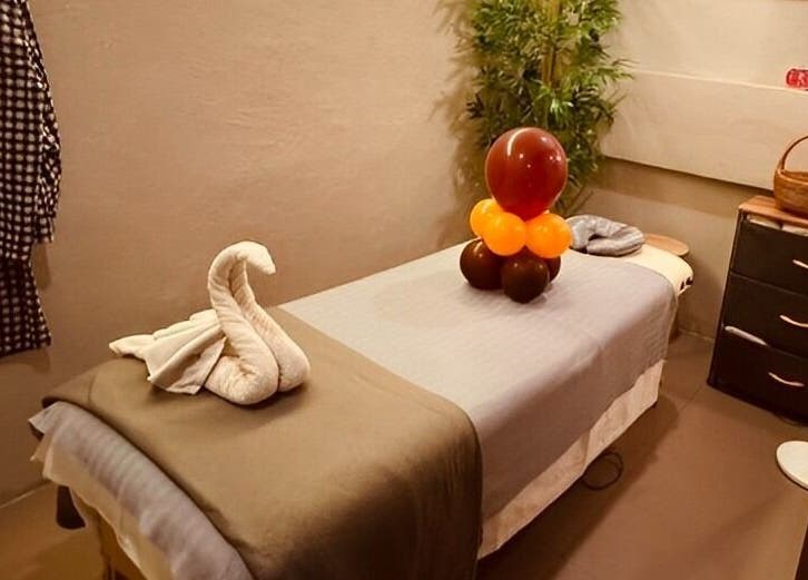 Relaxing massage room at Bamboo Spa Beauty and Wellness BGC, Taguig, Metro Manila, PH with elegant decor.
