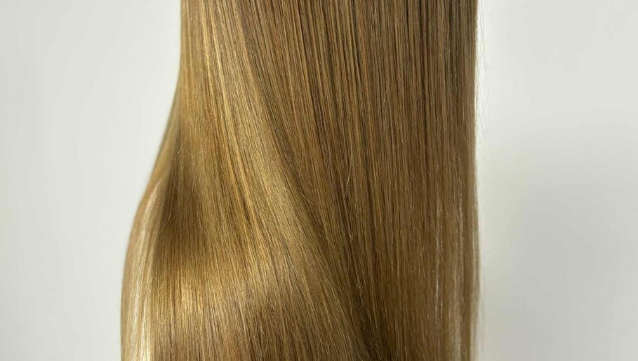 Silky smooth blonde hair at AR Hair, Bathgate, Scotland, GB.
