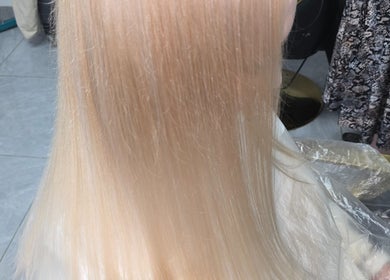 Silky smooth blonde hair transformation at AR Hair, Bathgate, Scotland, GB. Experience professional hair styling.