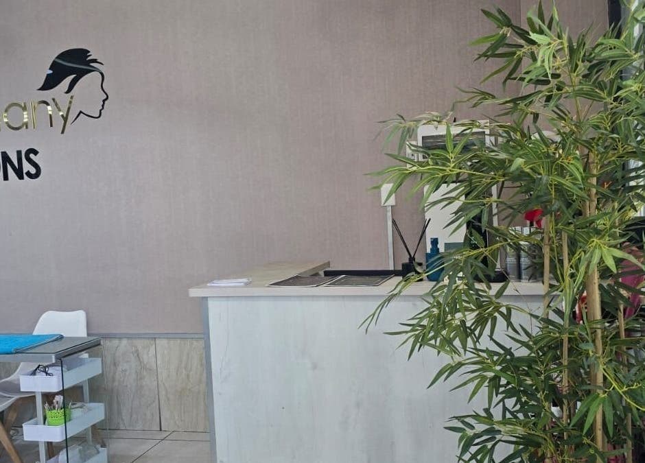 Epiphany Salons SA entrance area featuring elegant decor in Randburg, Gauteng, ZA.