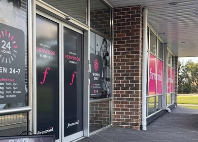 Entrance of The Bar Hair Body Beauty in Penrith, New South Wales, AU, showcasing modern signage.