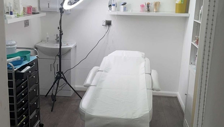 Bright treatment room at Laesthetics Beauty & More, Catrine, Scotland, GB, perfect for relaxing beauty treatments.