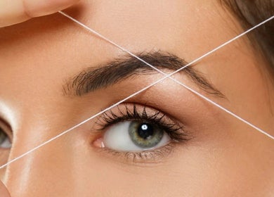 Eyebrow threading at MIT-2 BEAUTY, Auckland, Auckland, NZ, showcasing precision grooming.