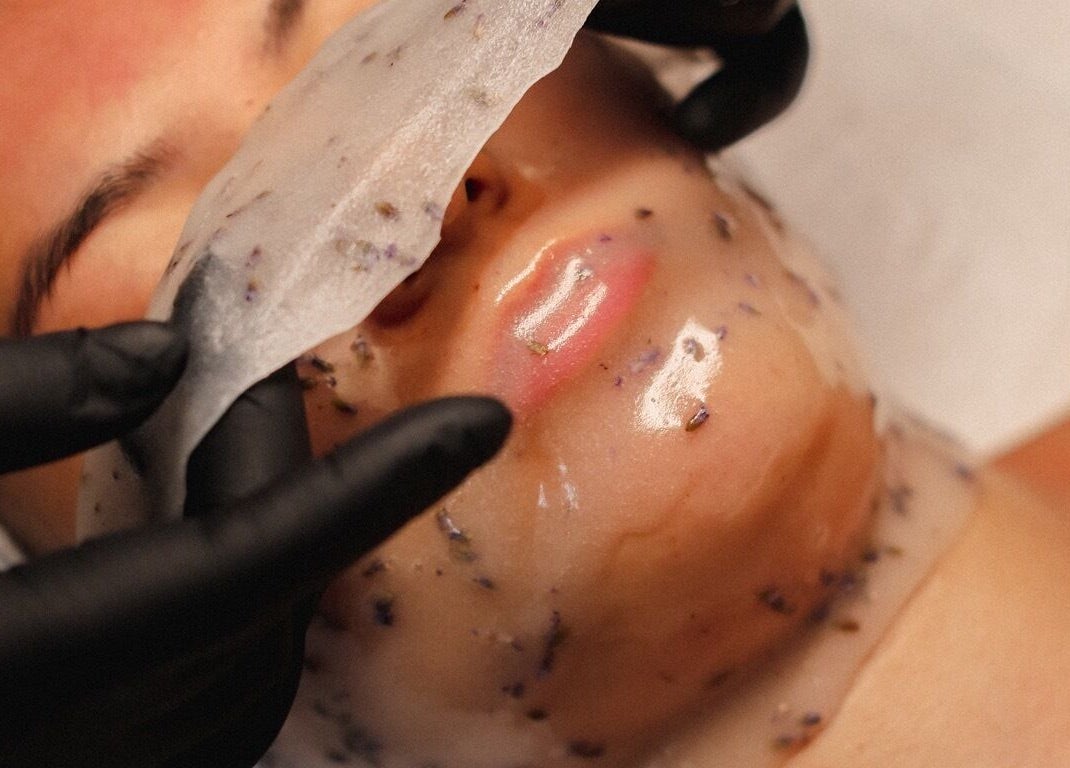 Facial mask application at AvaBellas Brow & Skincare Studio in Bonney Lake, Washington, US for glowing skin.