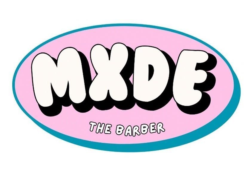 Colorful Modethebarber logo at Melbourne, Victoria, AU, showcasing unique brand identity.
