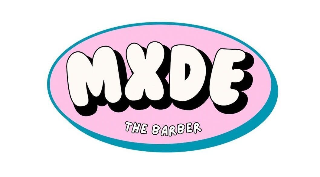 Colorful Modethebarber logo at Melbourne, Victoria, AU, showcasing unique brand identity.