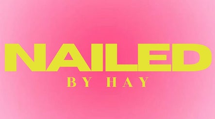 Vibrant Nailed by Hay logo on pink background, London, England, GB.