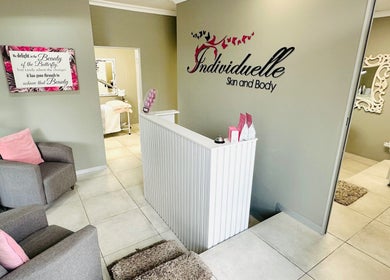 Welcoming reception area at INDIVIDUELLE SKIN & BODY in Durban, Kwazulu-natal, ZA with stylish decor and seating.