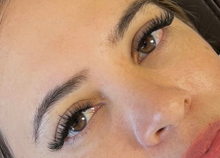 Close-up of eyelash extensions at Orchid Aesthetics ZA, Cape Town, Western Cape, ZA, showcasing expert beauty care.