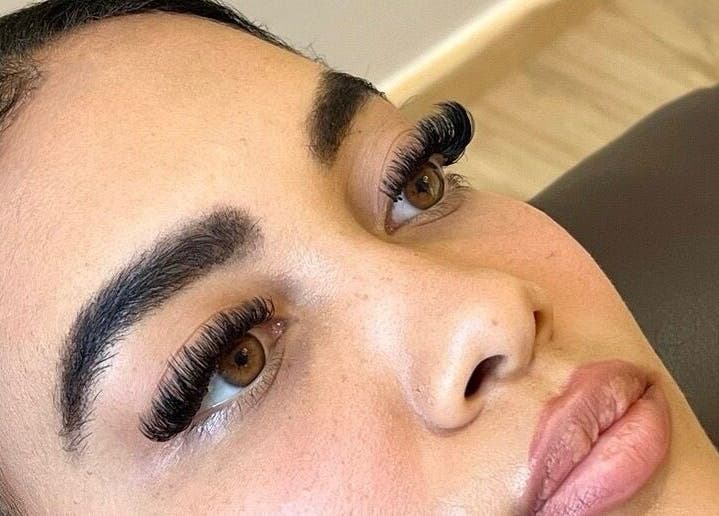 Close-up of stunning eyelash extensions at Orchid Aesthetics ZA, Cape Town, Western Cape, ZA.