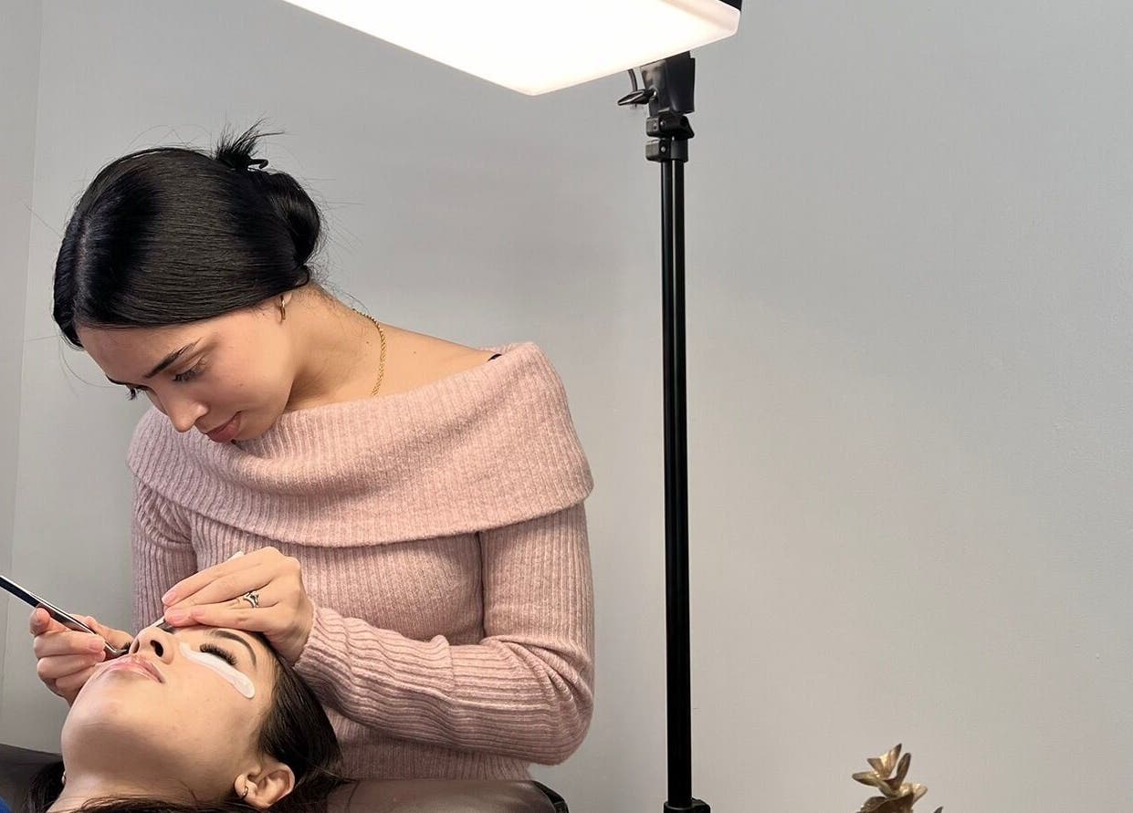 Detailed eyelash extension session at Orchid Aesthetics ZA, Cape Town, Western Cape, ZA.