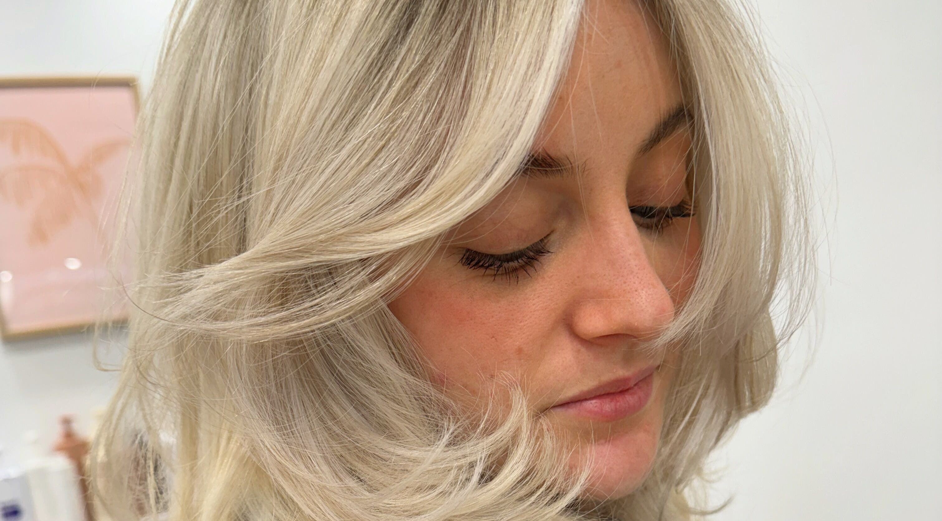 Elegant blonde hairstyle at StudioBlonde By Tahlia in Mona Vale, New South Wales, AU.