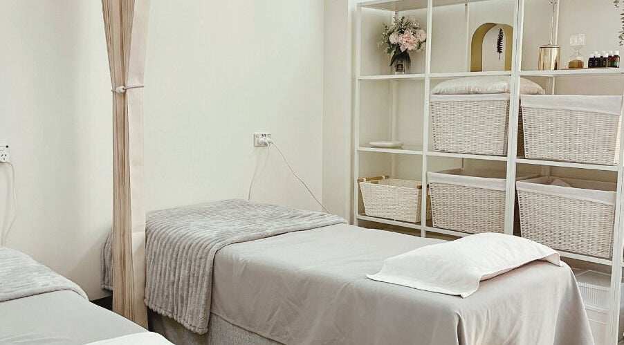 Relaxing treatment room at K-Beauty Sensation Studio, Frewville, South Australia, AU offers tranquility.
