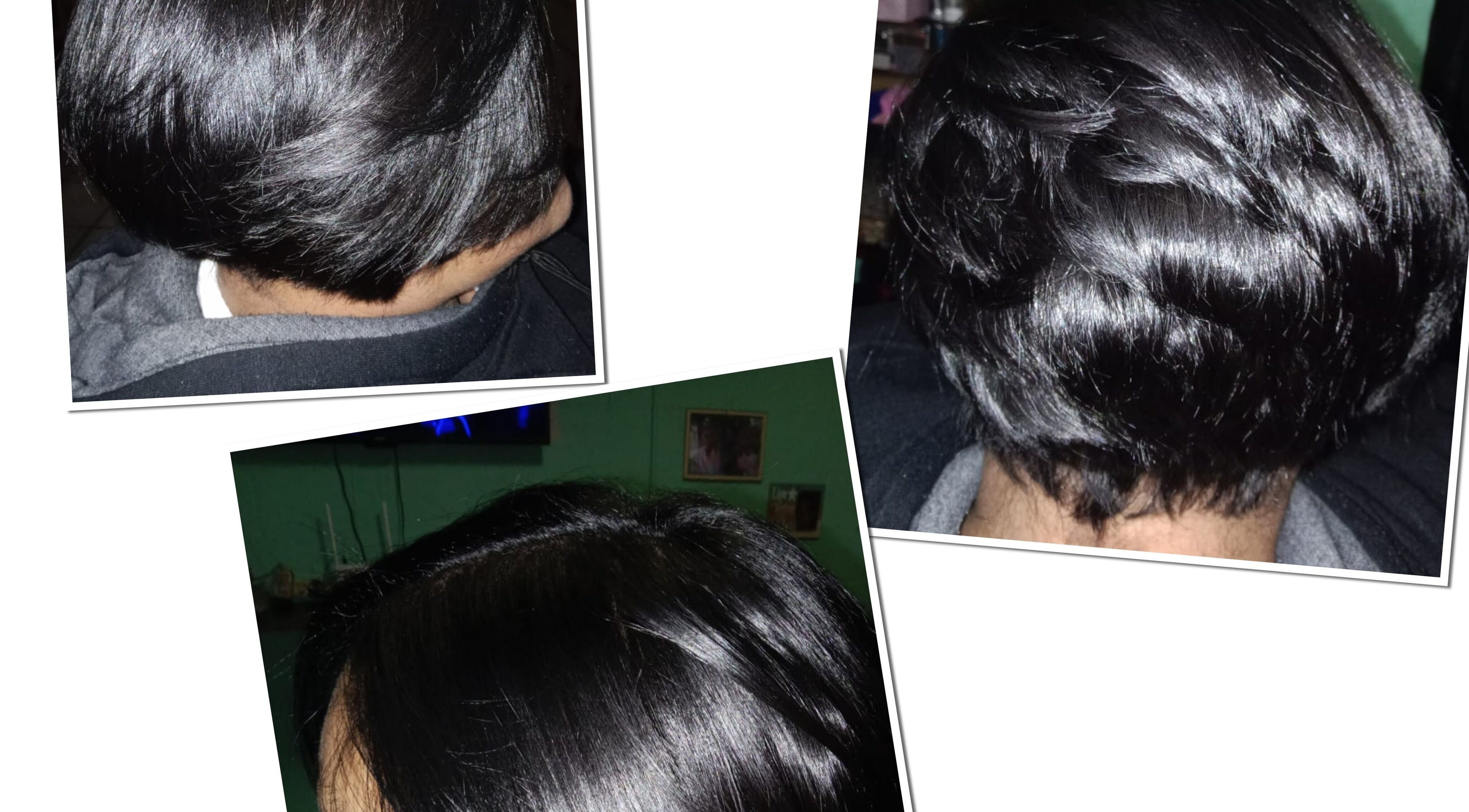Sleek black hairstyle crafted at Sassy hairstudio, Saldanha, Western Cape, ZA. Showcases expert styling.