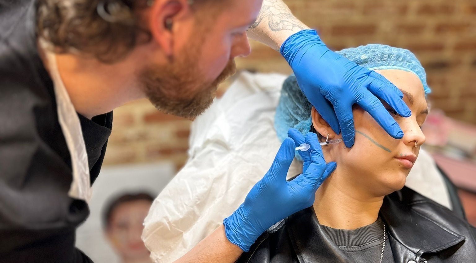 Expert injects treatment at Hair & Aesthetics By Ryan, Wyboston, England, GB for enhanced beauty.