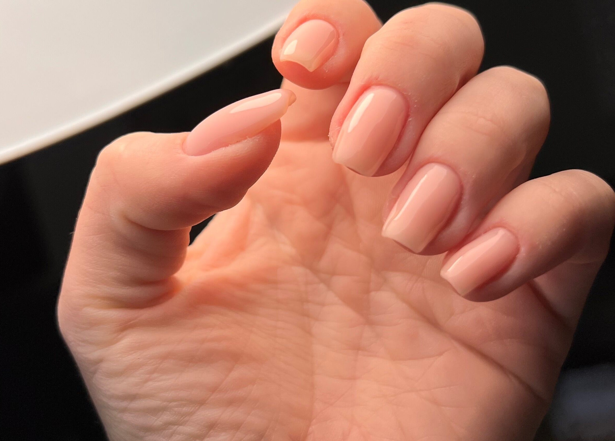 Elegant nude manicure at Nails by Olivia, Calvià, Illes Balears, ES showcasing flawless finish.