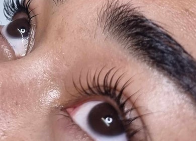 Close-up of beautiful eyelashes at Complete Beauty by Cathy, Neutral Bay, New South Wales, AU.