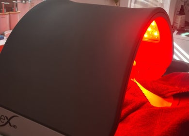 Advanced LED therapy device in use at Complete Beauty by Cathy, Neutral Bay, New South Wales, AU.