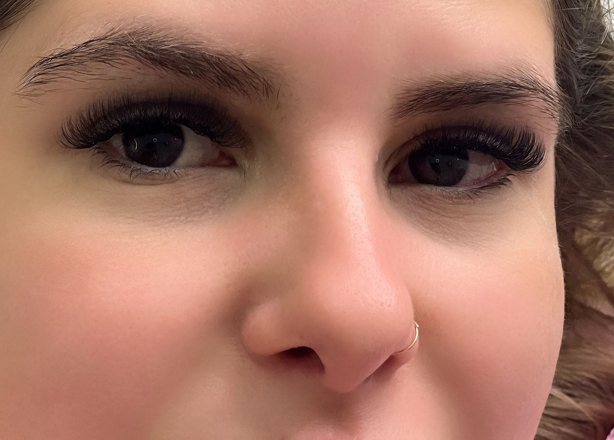 Close-up of lash extensions at Isa Paula Lashes and Beauty, London, England, GB.