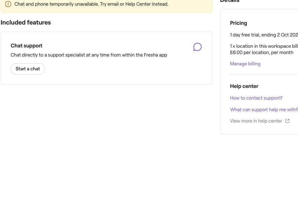 Chat support features at New location, Sheffield, England, GB available via Fresha app.