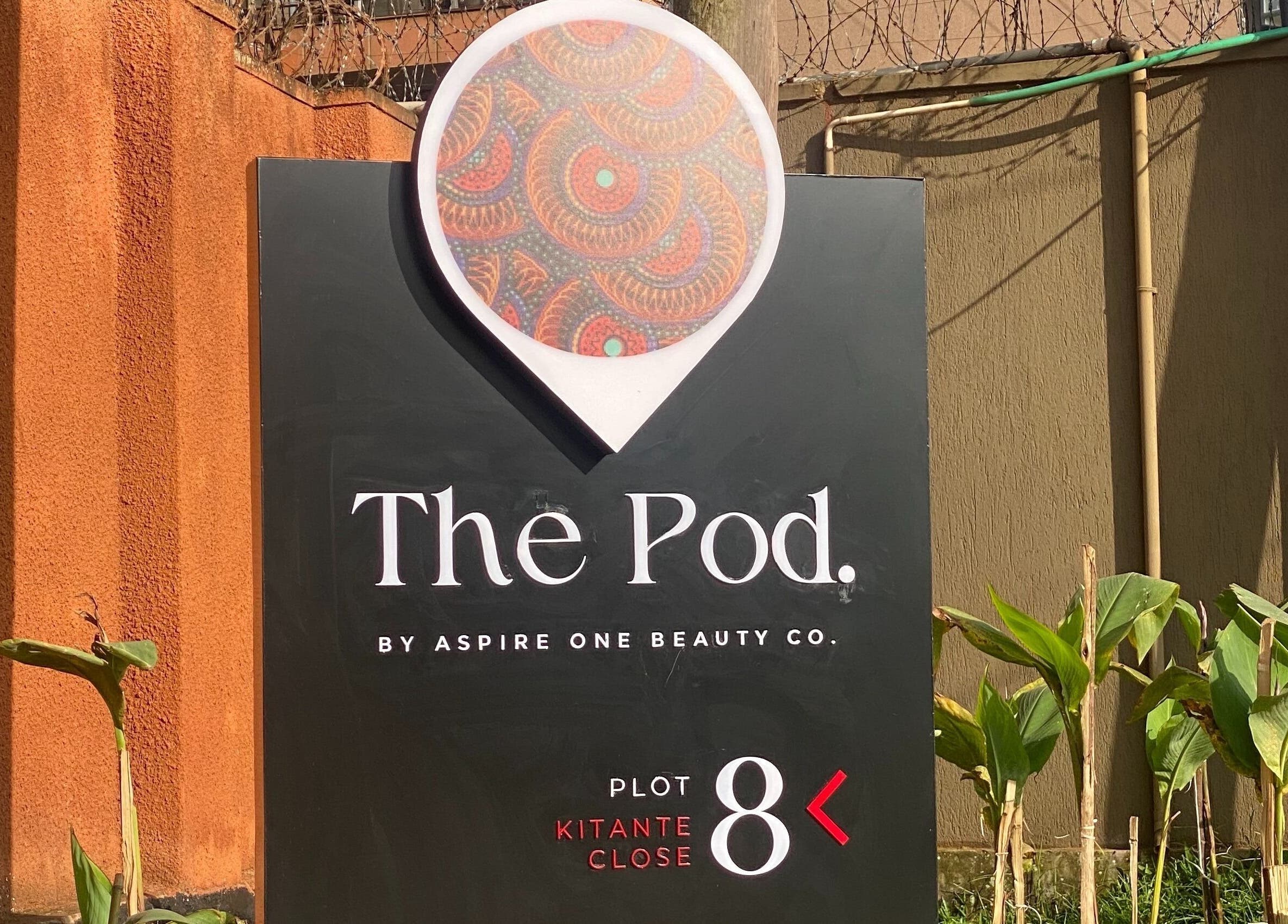 Signage of The Pod at Kitante Close 8, Kampala, Central Region, UG.