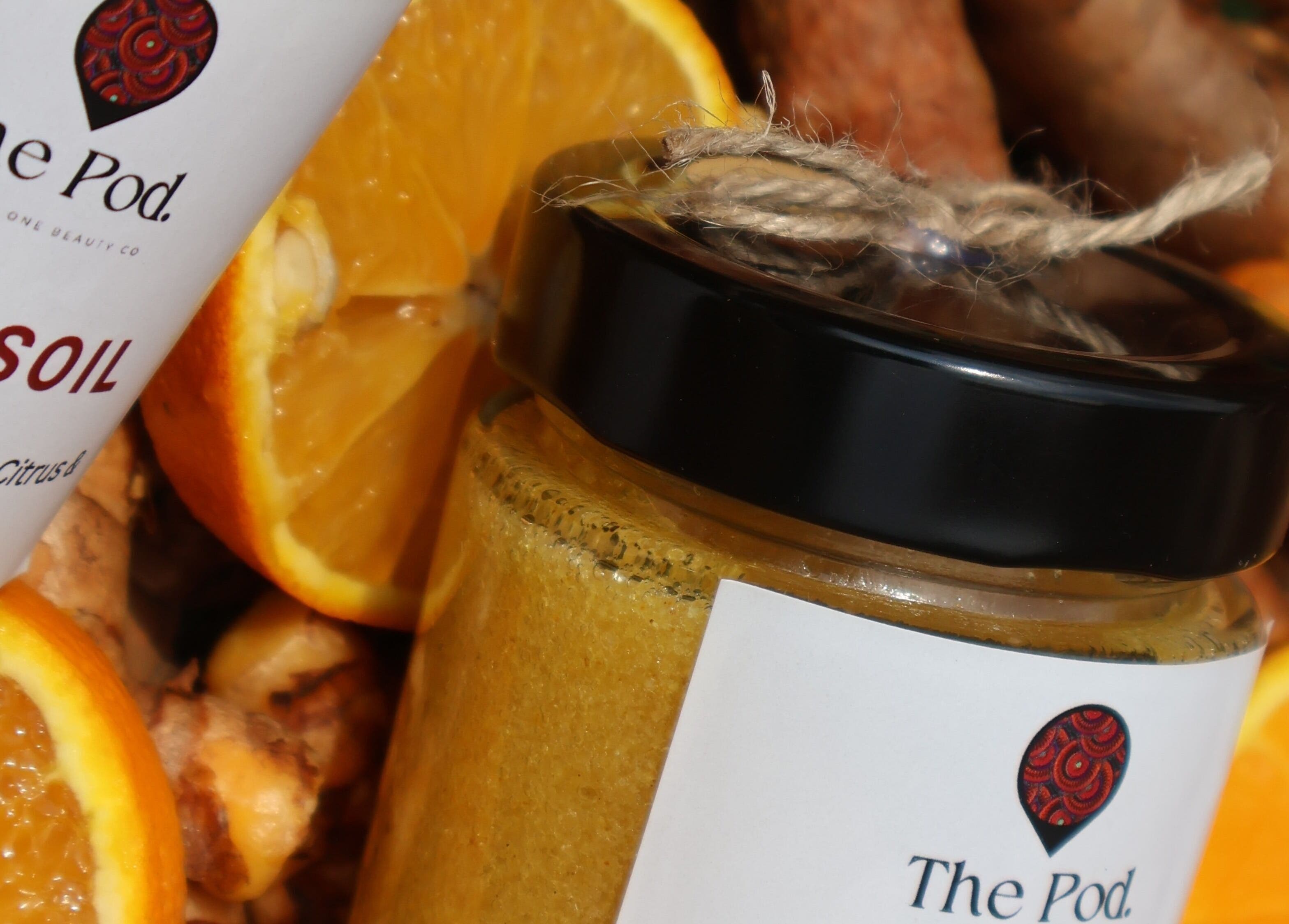 Citrus and turmeric body scrub from The Pod at Kampala, Central Region, UG.