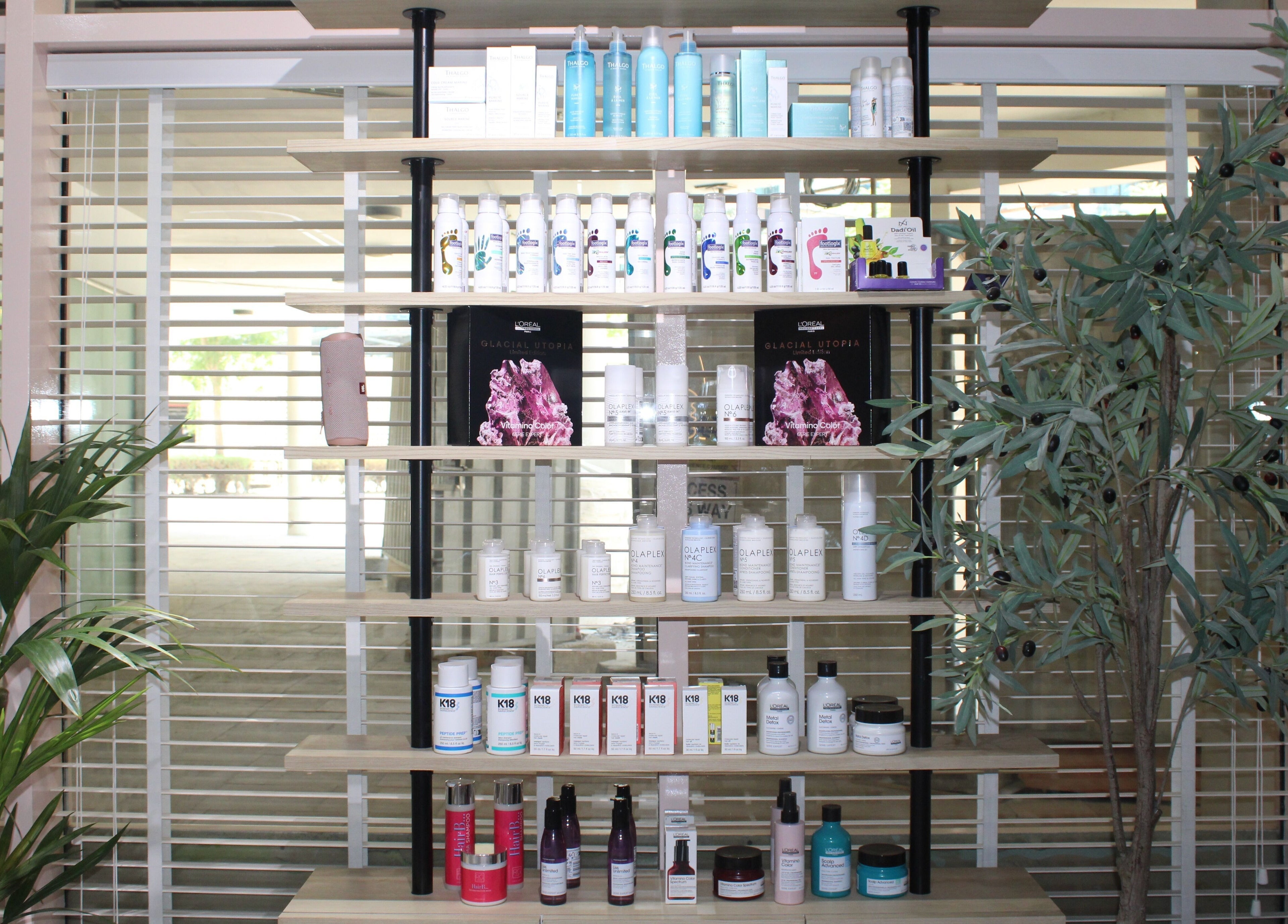 Product display at Peach Beauty Bar, Dubai, Dubai, AE, showcasing premium beauty products.