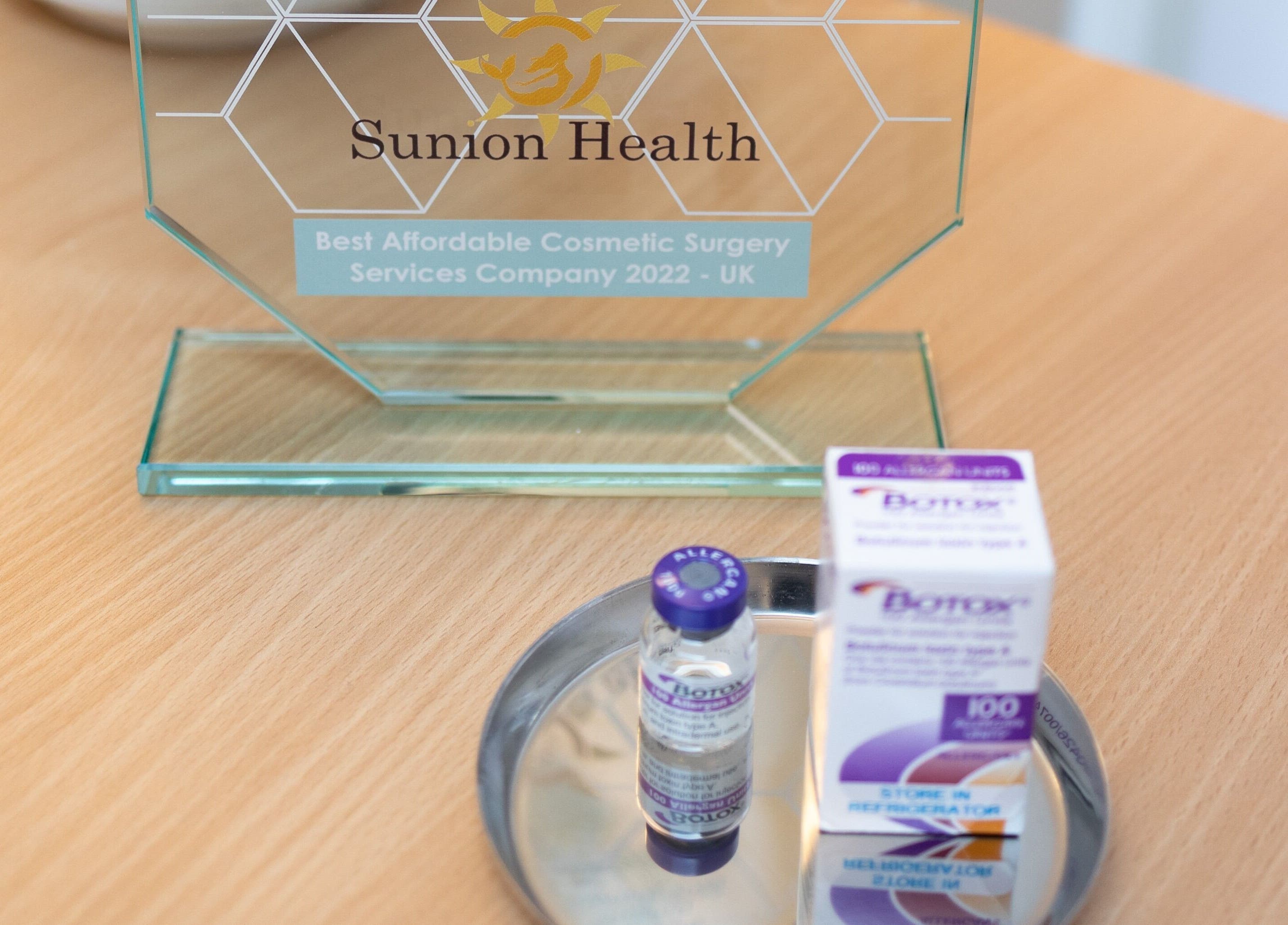 Award and Botox at Fitzrovia Aesthetics, London, England, GB, highlighting excellence in cosmetic surgery services.