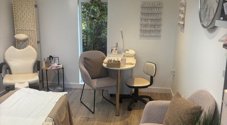 Bright, modern treatment room at Beauty By Lucy Clare in Craven Arms, England, GB. Features comfortable seating.