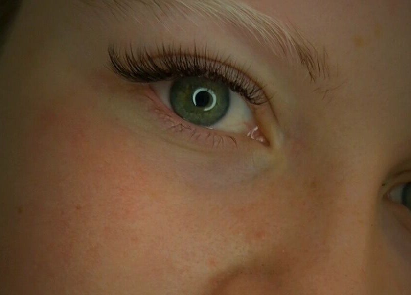Close-up of eye with lush lashes at K Lash Extensions, Johnston, Northern Territory, AU.